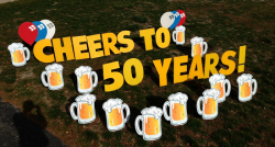 Beer Mugs Happy Birthday Yard Greeting