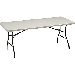 6' white folding table