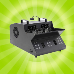 Bubble Fog Machine with LED Lights 3 In 1 Double Bubble