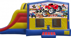 Extreme Monster Truck Bouncer with Slide 