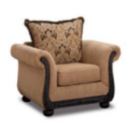 Taupe Chenille Armchair