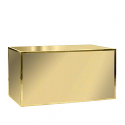 Bar - 6ft Staight - Gold Frame, Gold Front / White top