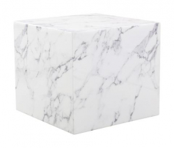 Side Table - Draper - White Carrera Marble