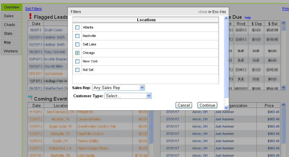 location account IO Multi-Locations