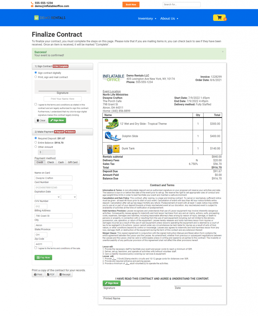 screencapture dev iodemosite07 demo95739 io contract 2021 07 29 11 04 34 Features